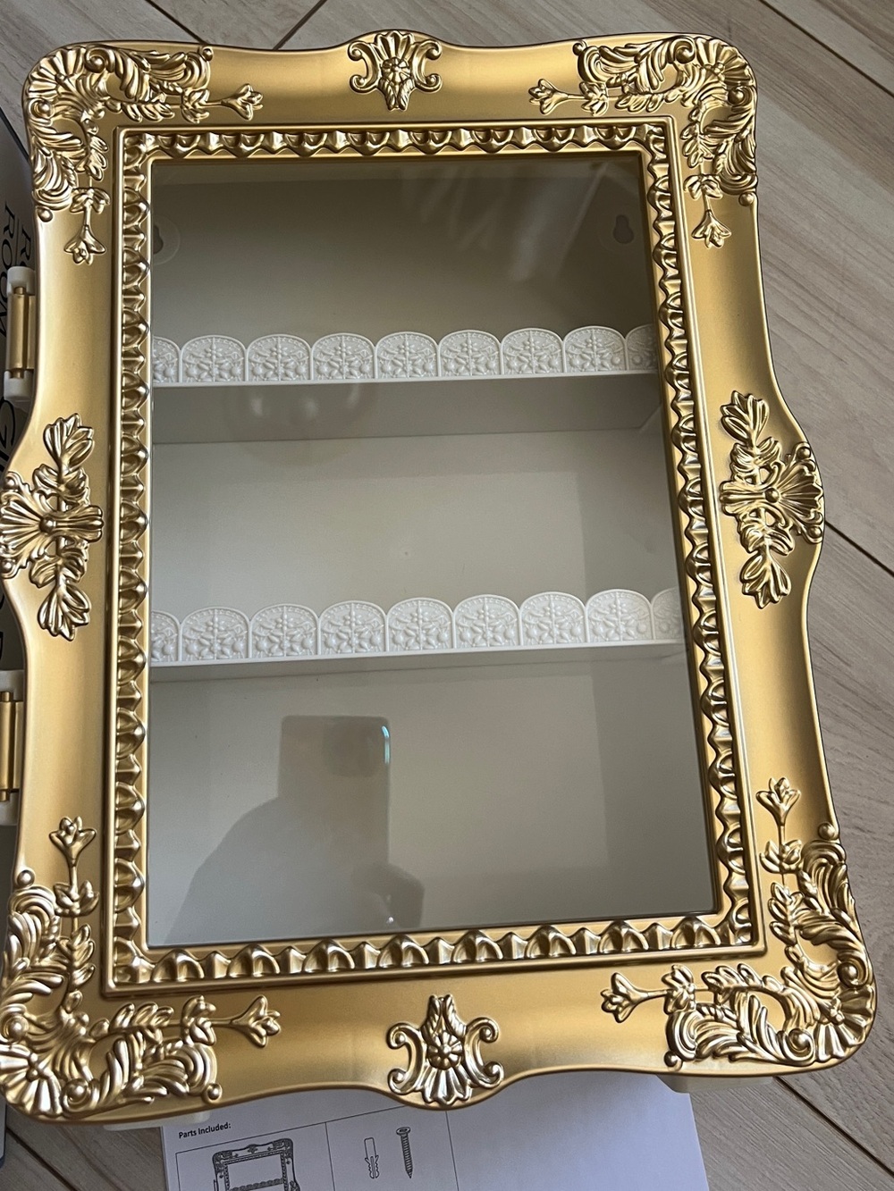 Viral Tik Tok Ornate Gold Decorative Wall Mirror - Elegant Home Accent
